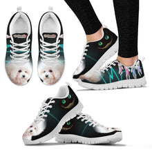 Load image into Gallery viewer, Bichon Frise Halloween Black Print Running Shoes For Women- Free Shipping