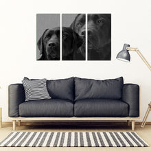 Load image into Gallery viewer, Black Labrador 5 Piece Framed Premium Canvas- Free Shipping