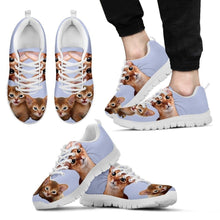 Load image into Gallery viewer, Abyssinian Cat Print (White/Black) Running Shoes For Men-Free Shipping
