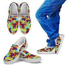 Load image into Gallery viewer, Autism Symbol Slip Ons For Kids- Free Shipping