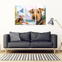 Load image into Gallery viewer, Airedale Terrier Print- Piece Framed Canvas- Free Shipping