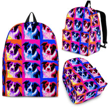 Load image into Gallery viewer, Border Collie Dog Print Backpack-Express Shipping