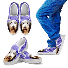 Load image into Gallery viewer, Bearded Collie Dog Print Slip Ons For Kids-Express Shipping