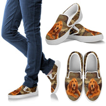 Load image into Gallery viewer, Bloodhound Dog Print Slip Ons For Women-Express Shipping