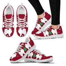 Load image into Gallery viewer, American Eskimo Dog Print Christmas Running Shoes For Women-Free Shipping