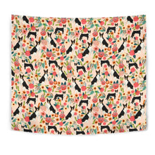 Load image into Gallery viewer, Basenji Dog Floral Print Tapestry-Free Shipping