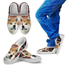 Load image into Gallery viewer, Akita Dog Print Slip Ons For Kids- Express Shipping