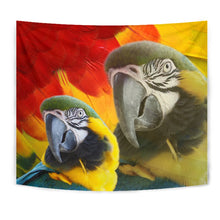 Load image into Gallery viewer, Blue and Yellow Macaw Print Tapestry-Free Shipping