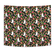 Load image into Gallery viewer, Beagle Dog Floral Print Tapestry-Free Shipping