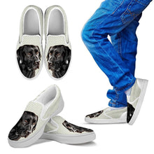 Load image into Gallery viewer, Black Labrador Print Slip Ons For Kids-Express Shipping