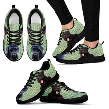 Load image into Gallery viewer, Black Russian Terrier Print- (Black/White) Running Shoes For Women-Express Shipping