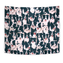 Load image into Gallery viewer, Border Collie Dog In Lots Print Tapestry-Free Shipping
