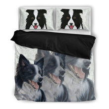 Load image into Gallery viewer, Amazing Border Collie Dog Print Bedding Set- Free Shipping
