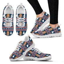 Load image into Gallery viewer, Basset Hound Christmas Pattern Print Running Shoes For Women-Free Shipping