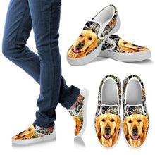 Load image into Gallery viewer, Amazing Golden Retriever  Print Slip Ons For Women-Express Shipping