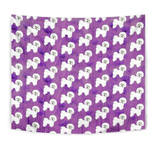 Load image into Gallery viewer, Bichon Fries Dog Pattern Print Tapestry-Free Shipping