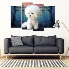 Load image into Gallery viewer, Bichon Frise Print- Piece Framed Canvas- Free Shipping
