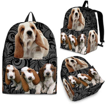 Load image into Gallery viewer, Basset Hound With Puppies Print BackPack - Express Shipping