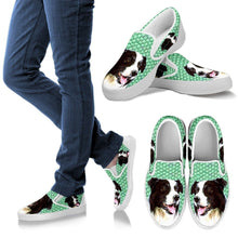 Load image into Gallery viewer, Border Collie Print Slip Ons For Women-Express Shipping