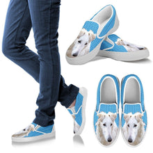 Load image into Gallery viewer, Borzoi Dog Print Slip Ons For Women-Express Shipping