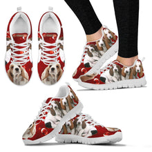 Load image into Gallery viewer, Basset Hound On Red-Women's Running Shoes-Free Shipping