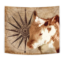 Load image into Gallery viewer, Amazing Hereford Cattle Print Tapestry-Free Shipping