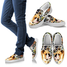 Load image into Gallery viewer, Amazing Bulldog Print Slip Ons For Women-Express Shipping