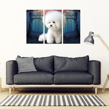 Load image into Gallery viewer, Bichon Frise Print- Piece Framed Canvas- Free Shipping