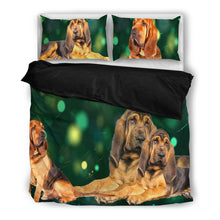 Load image into Gallery viewer, Amazing Bloodhound Dog Print Bedding Set- Free Shipping