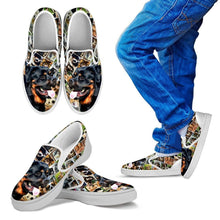 Load image into Gallery viewer, Amazing Rottweiler Dog Print Slip Ons For Kids-Express Shipping