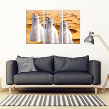Load image into Gallery viewer, Afghan Hound Print- Piece Framed Canvas- Free Shipping