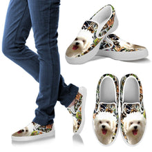 Load image into Gallery viewer, Amazing Maltese Dog Print Slip Ons For Women-Express Shipping