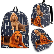 Load image into Gallery viewer, Bloodhound Dog Print Backpack-Express Shipping