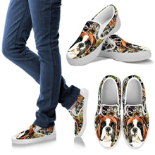 Load image into Gallery viewer, Amazing Boxer Dog Print Slip Ons For Women-Express Shipping
