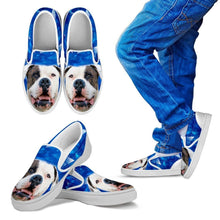 Load image into Gallery viewer, American Bulldog Print Slip Ons For Kids- Express Shipping