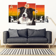 Load image into Gallery viewer, Border Collie Print-5 Piece Framed Canvas- Free Shipping