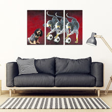 Load image into Gallery viewer, Bluetick Coonhound On Black and Red Print-5 Piece Framed Canvas- Free Shipping