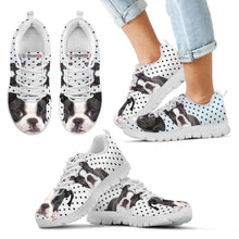 Load image into Gallery viewer, Boston Terrier Black Dots Print Running Shoes For Kids-Free Shipping