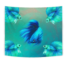 Load image into Gallery viewer, Betta Fish Art Print Tapestry-Free Shipping