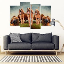 Load image into Gallery viewer, Bloodhound Dog Print-5 Piece Framed Canvas- Free Shipping