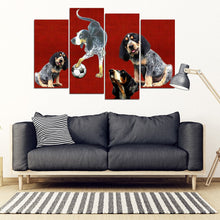 Load image into Gallery viewer, Bluetick Coonhound Print-5 Piece Framed Canvas- Free Shipping