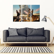 Load image into Gallery viewer, Belgian Malinois Dog Print- Piece Framed Canvas- Free Shipping