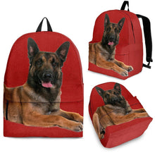 Load image into Gallery viewer, Belgian Malinois Dog Print Backpack-Express Shipping
