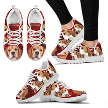 Load image into Gallery viewer, Beagle On Red-Women's Running Shoes-Free Shipping