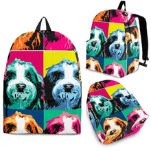 Load image into Gallery viewer, Bearded Collie Print Backpack- Express Shipping