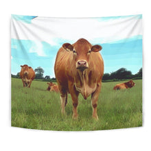 Load image into Gallery viewer, Angus cattle (Cow) Print Tapestry-Free Shipping