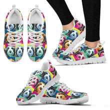 Load image into Gallery viewer, Bearded Collie Pattern Print Sneakers For Women- Express Shipping