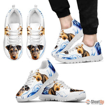 Load image into Gallery viewer, Airedale Terrier Print Sneakers For Men(White)- Free Shipping