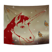 Load image into Gallery viewer, Amazing Red Unicorn Print Tapestry-Free Shipping