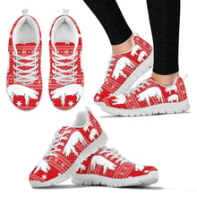 Load image into Gallery viewer, American Yorkshire Pig Print Christmas Running Shoes For Women- Free Shipping